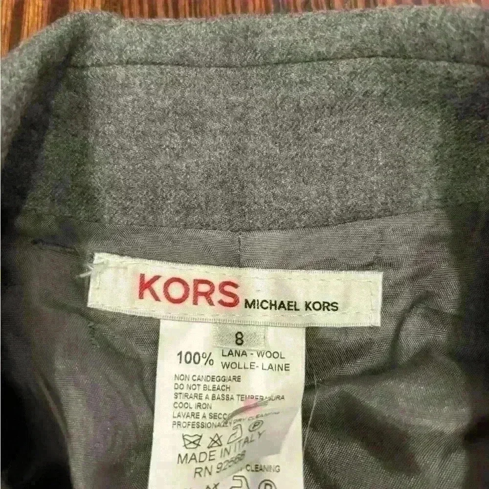 michael kors womens 100% wool blazer made in italy Gray Sz 8